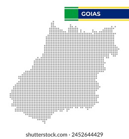 Mapa punteado del estado de Goias en Brasil