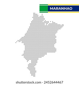 Gepunktete Karte des Staates Maranhao in Brasilien