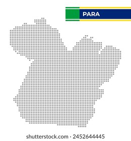 Dotted map of the State of Para in Brazil