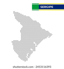 Mapa punteado del estado de Sergipe en Brasil