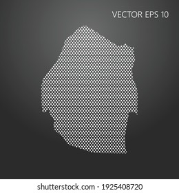 Mapa trazado de Suazilandia. Ilustración del vector EPS10