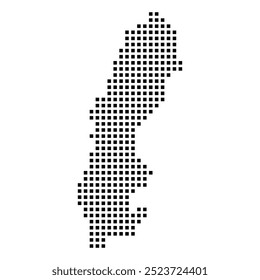 Gepunktete Karte von Schweden Design