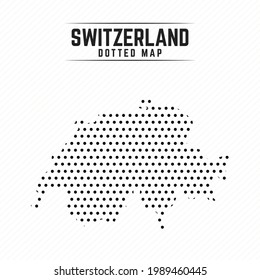 Dotted Map of Switzerland Stilvolles Design