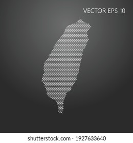 Dotted Karte von Taiwan. Vektorgrafik EPS10.