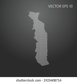 Dotted map of Togo. Vector illustration EPS10