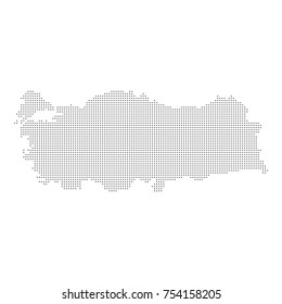 Dotted map of Turkey. Vector eps10