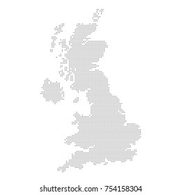 Dotted map of United Kindom. Vector eps10