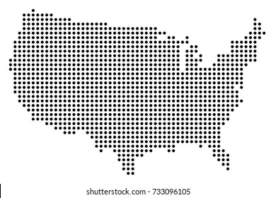 Dotted Map of USA