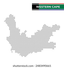 Gepunktete Karte von Westkap ist eine Provinz von Südafrika