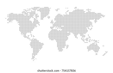 Dotted map of World. Vector eps10