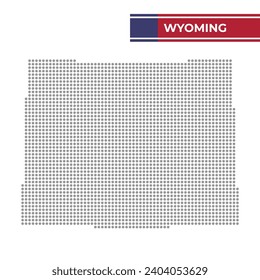 Dotted map of Wyoming state