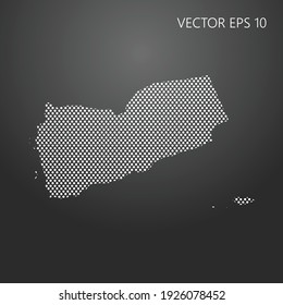 Dotted map of Yemen. Vector illustration EPS10