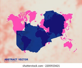 Dotted map of Zambia vector blue halftone circle design illustration.