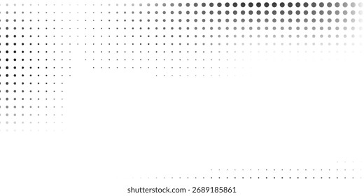 Gepunktete Mesh abstrakte Halbton Farbverlauf Textur. Verschwindender Polka-Punkt-Hintergrund. Abstraktes Muster mit wiederholten Punkten abstrakt modern