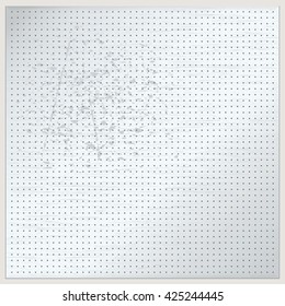 Dotted metal plate. Vector illustration