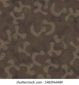 Dotted Military Camouflage Seamless Pattern
