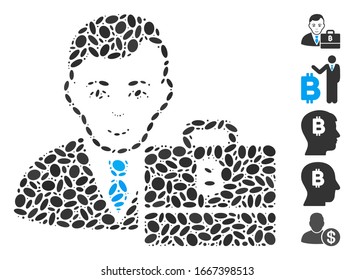 Dotted Mosaic based on baht accounter. Mosaic vector baht accounter is designed with random elliptic elements. Bonus icons are added.