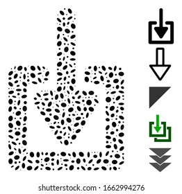 Mosaico distorsionado basado en la descarga. La descarga de vectores mosaicos está compuesta por elementos elípticos aleatorizados.