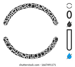 Dotted Mosaic based on empty. Mosaic vector empty is composed with scattered rectangular items. Bonus icons are added.