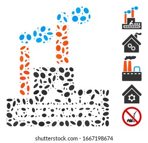 Mosaico de puntos basado en la construcción de tejidos. La construcción de tejido vectorial mosaico está formada por elementos elípticos aleatorizados. Se agregan iconos de bonificación.