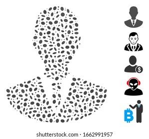 Dotted Mosaic based on manager. Mosaic vector manager is formed with random elliptic items.