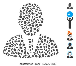 Dotted Mosaic based on manager. Mosaic vector manager is created with randomized ellipse items. Bonus icons are added.