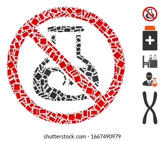 Dotted Mosaic based on no extracorporeal children. Mosaic vector no extracorporeal children is created with scattered rectangular dots. Bonus icons are added.