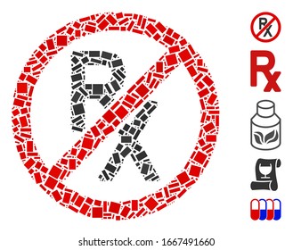 Dotted Mosaic based on no receipt. Mosaic vector no receipt is created with scattered rectangle elements. Bonus icons are added.