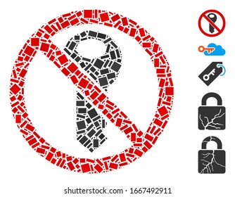 Dotted Mosaic based on no secret key. Mosaic vector no secret key is composed with random rectangular elements. Bonus icons are added.