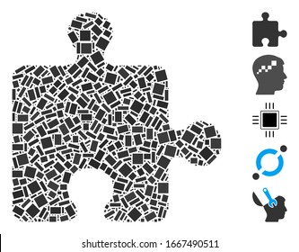 Dotted Mosaic basierend auf Puzzle Plugin. Das Puzzle-Plugin für Mosaike Vektorillustration wird mit verstreuten rechteckigen Flecken erstellt. Bonussymbole werden hinzugefügt.