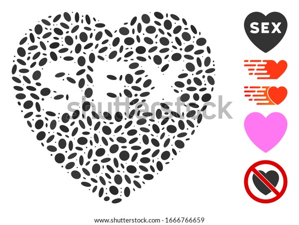 Dotted Mosaic Based On Sex Heart Stock Vector (Royalty Free) 1666766659