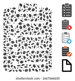 Dotted Mosaic based on todo list. Mosaic vector todo list is created with random ellipse dots. Bonus icons are added.