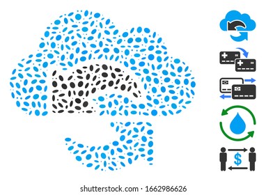 Dotted Mosaic based on update. Mosaic vector update is designed with randomized elliptic items.