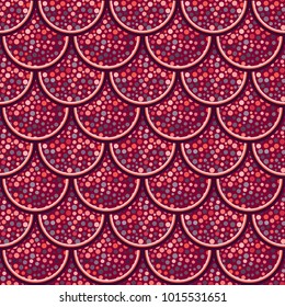 Dotted mosaic seamless pattern.