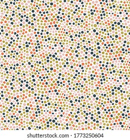 Dotted mosaic seamless vector pattern texture. Abstract surface print design for fabrics, backgrounds, textiles, stationery, scrapbook paper, packaging, and gift wrap.