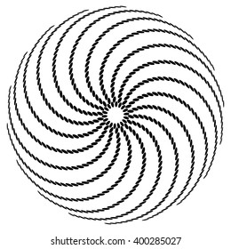 Dotted motif - Abstract radial dotted element, dotted motif on white