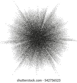 Dotted motif. Bursting, concentric circle element. EPS 10 vector file included