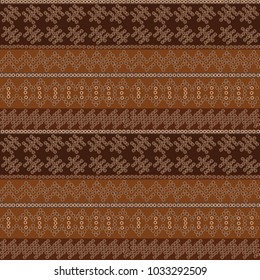 Dotted motifs in african style on brown background