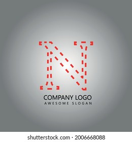Dotted N company logo design