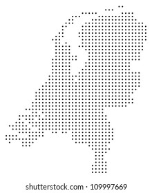 Dotted Netherlands map