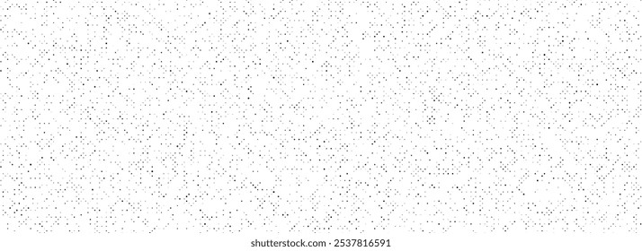 Dotted noise grid texture. Comic pixel grain pattern. Black polka dot particles wallpaper. Irregular grain overlay backdrop. Grunge net speckles effect. Vector stippled halftone texture background