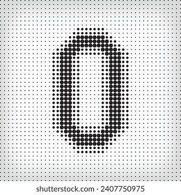 Dotted number 0. The number pixel is flat and solid. Integrative and integrative pixel movement. Modern icon ports.