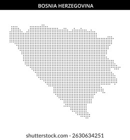 Dotted outline of Bosnia Herzegovina