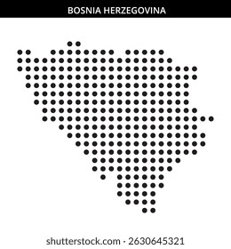 Dotted outline of Bosnia Herzegovina