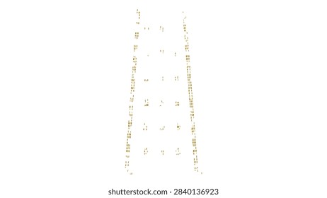 Dotted outline of a ladder structure, symbolizing career blueprinting, future planning, potential growth, and development frameworks.