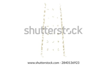 Dotted outline of a ladder structure, symbolizing career blueprinting, future planning, potential growth, and development frameworks.