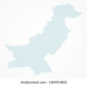 Pakistan Dots Map Editable Map Vector Stock Vector (Royalty Free ...