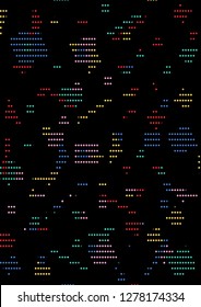 Dotted panel. Abstract technological background in modern minimalist style. Grunge halftone texture. Pattern for design of covers, posters, web banners. Vector illustration