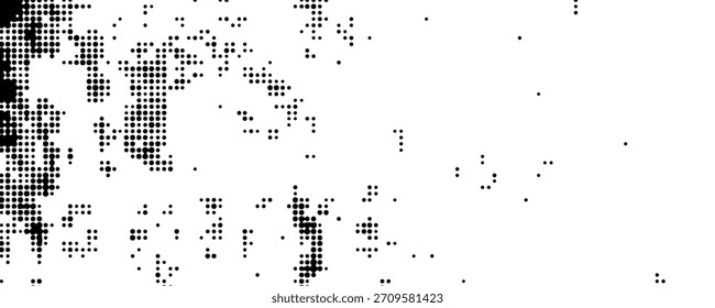 Diseño de panel punteado. Gradiente digital. Patrón de semitono. Diseño de patrón de superficie. Telón de fondo del Grunge. Ilustración de moda. Ilustración vectorial. 