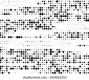 Dotted panel. Small and big dots of black color on white background. Vector illustration